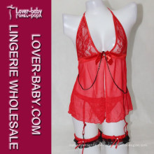 Lace Cup Red Sexy Nachtwäsche für Mädchen (L2190-3)